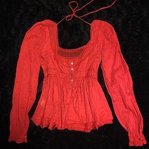 ROMANTIC RED BABYDOLL TOP! ❤️🌹🪴✨